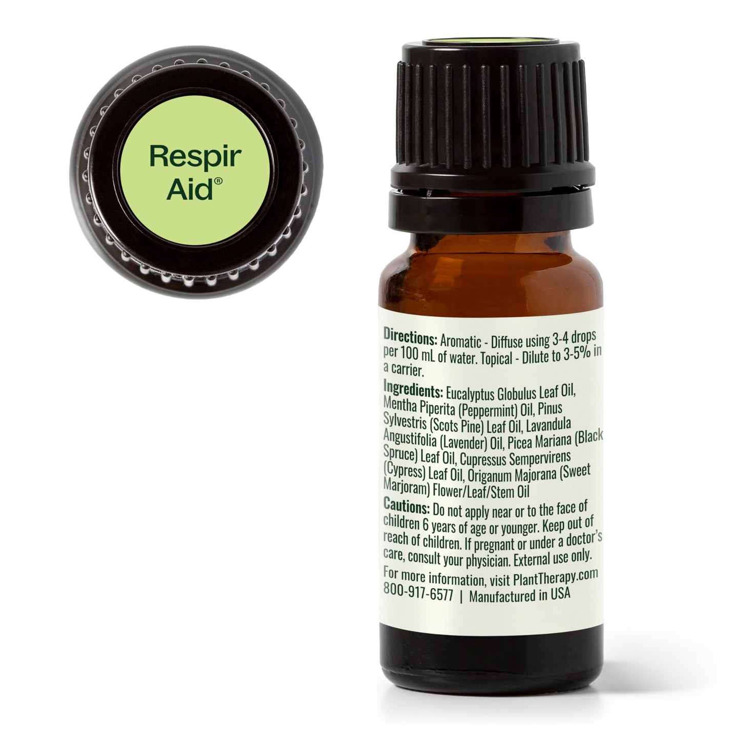Plant Therapy Respir Aid Essential Oil Blend 10 mL โ Sinus, Airway & Congestion Relief (Therapeutic Grade)