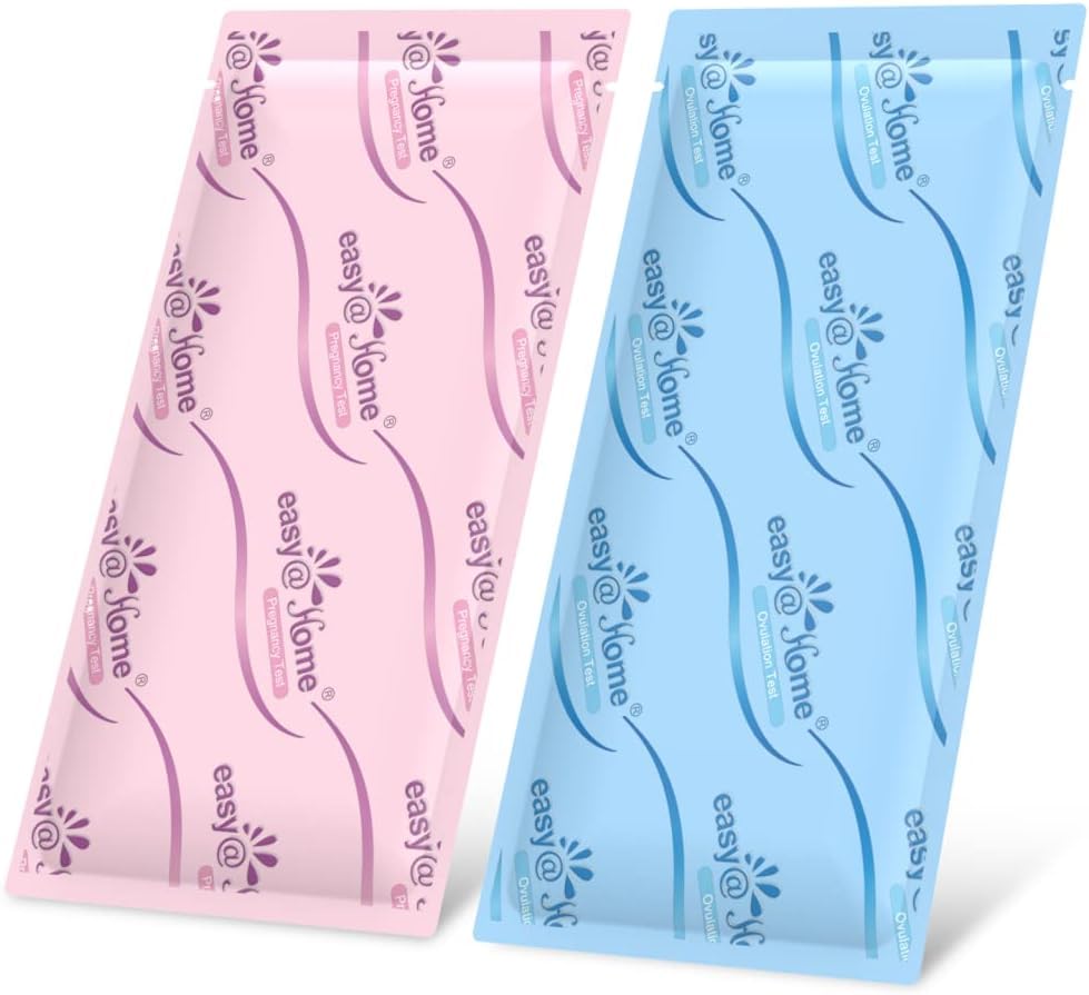 Easy@Home Ovulation & Pregnancy Test Kit โ 40 LH Strips + 10 HCG Tests (Premom App)