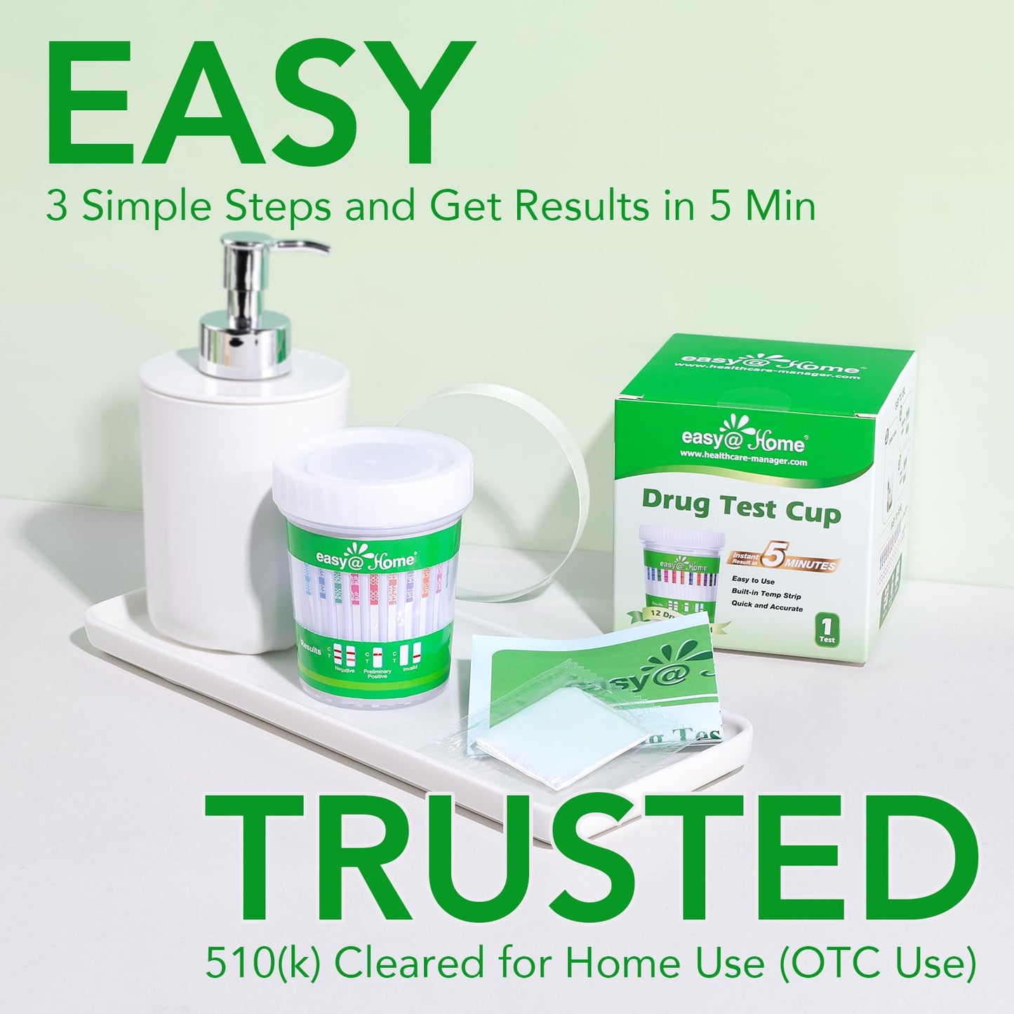 Easy@Home Drug Test Cup โ 14-Metabolite Urine Test (10-Pack)