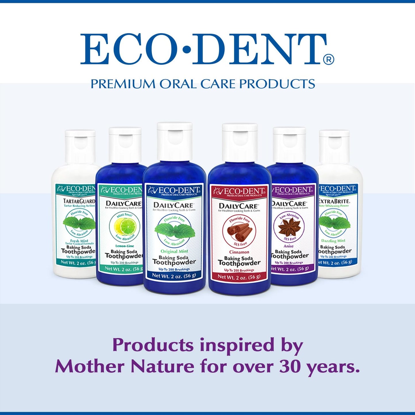 Eco-Dent DailyCare Baking Soda Toothpowder, Anise β SLS & Fluoride-Free
