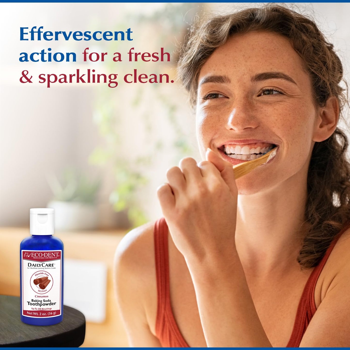 ECO-DENT DailyCare Cinnamon Toothpowder 2 oz Bottle โ 2 Pack