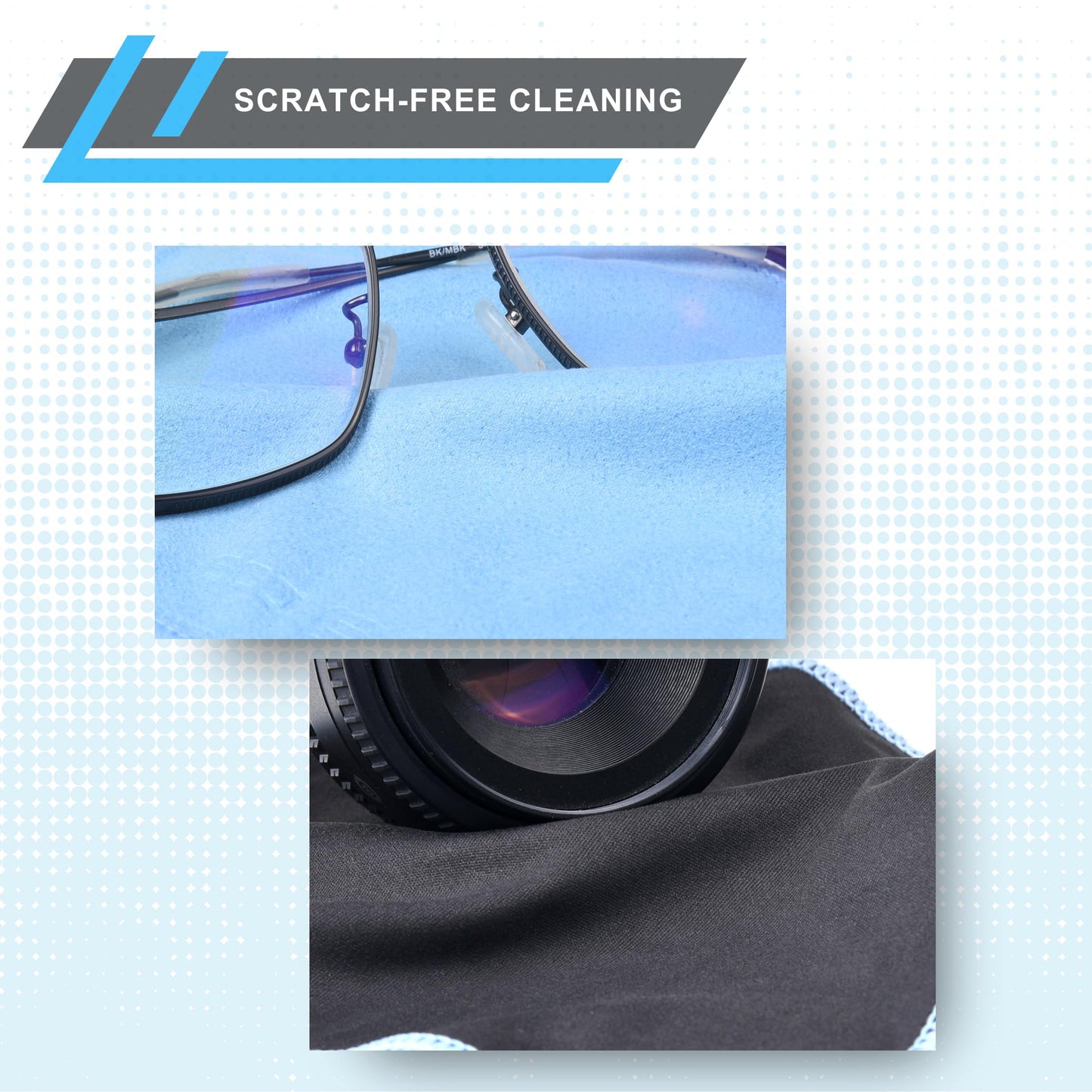 Eco-Fused 5-Pack Microfiber Cleaning Cloths โ Double-Sided, Scratch-Free for Screens