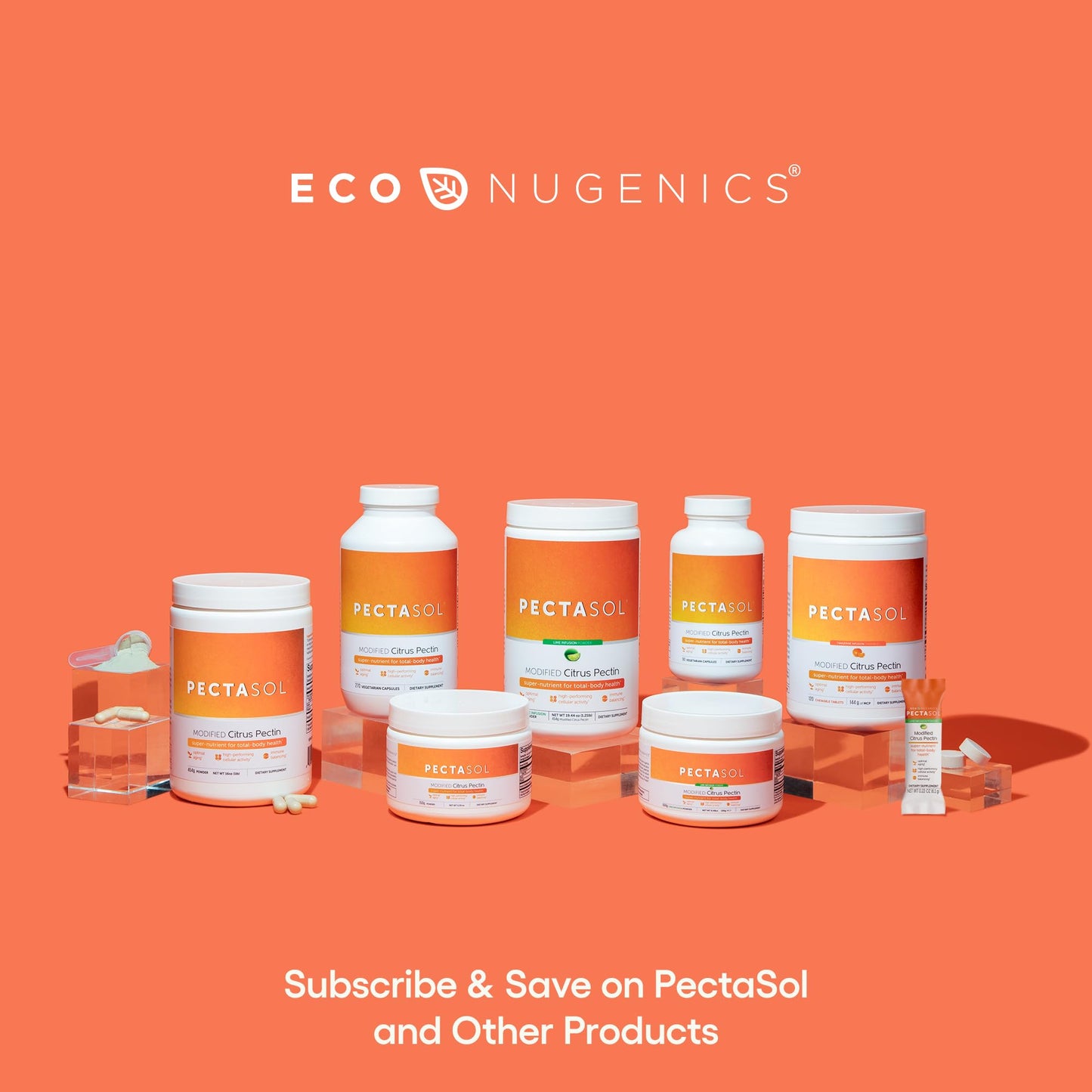 EcoNugenics PectaSol Modified Citrus Pectin โ 90 Capsules for Immune & Total-Body Health