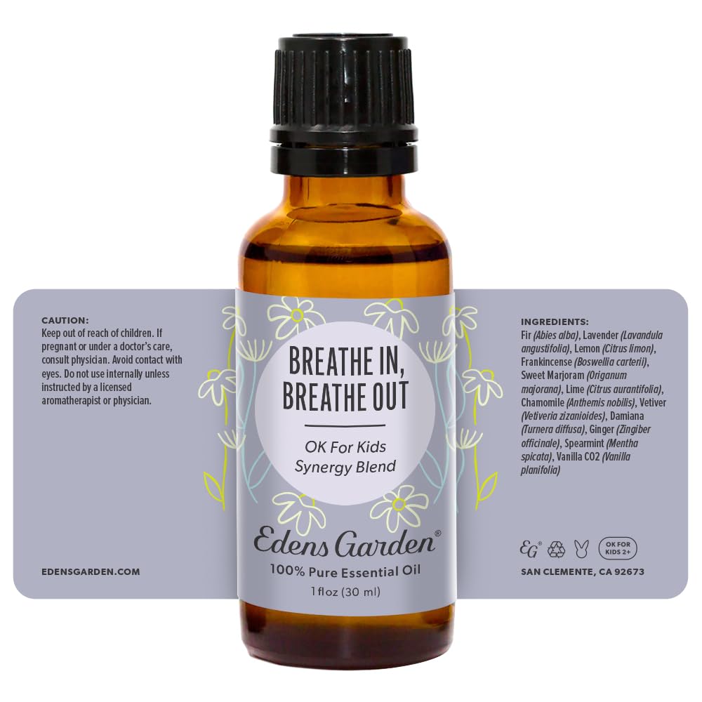 Edens Garden Breathe In, Breathe Out Essential Oil Blend โ 30 ml (1 fl oz) | 100% Pure Premium Grade