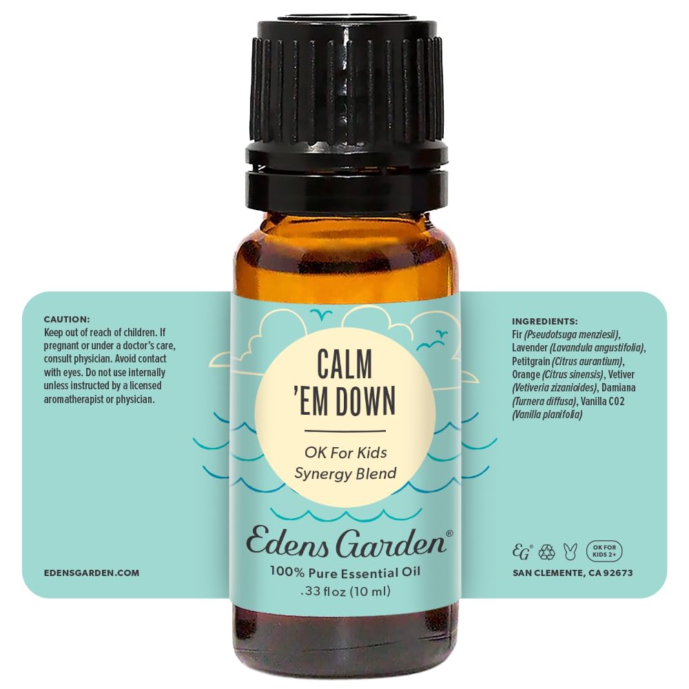 Edens Garden Calm 'Em Down โ Kid-Safe Essential Oil Blend, 10 ml (100% Pure Therapeutic Grade)