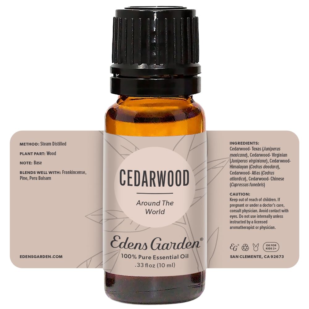 Edens Garden Cedarwood Around The World Essential Oil โ 100% Pure Premium Grade, 10 ml