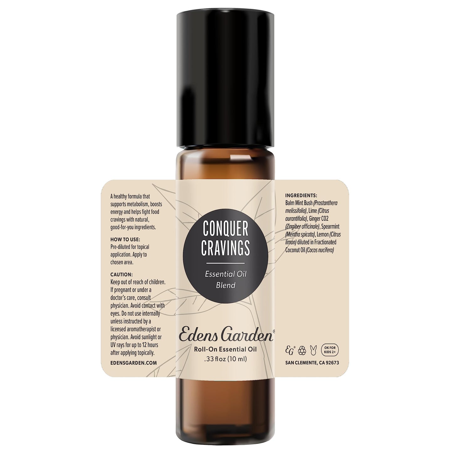 Edens Garden Conquer Cravings Roll-On โ 100% Pure Essential Oil, 10 ml