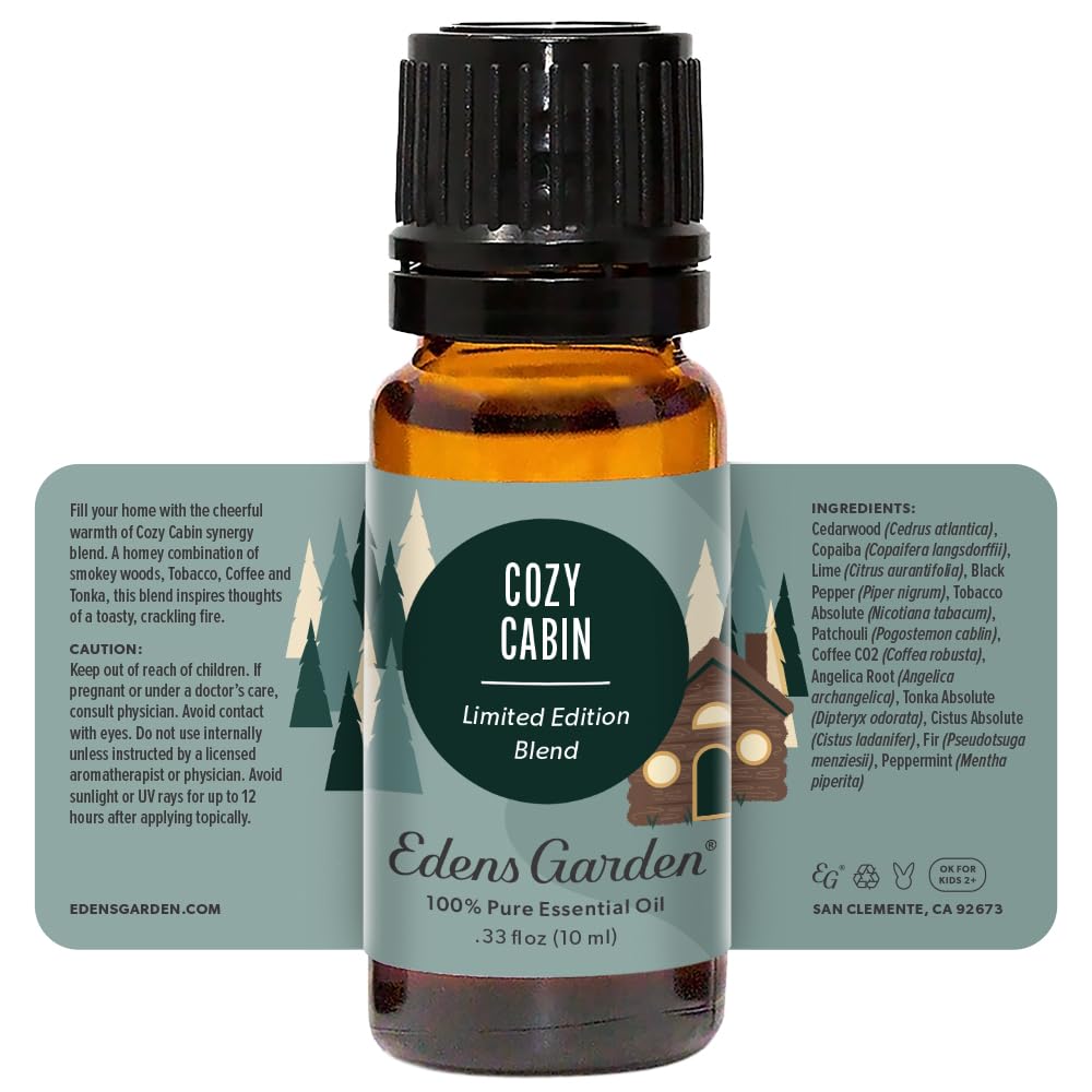 Edens Garden Cozy Cabin Essential Oil Blend โ 100% Pure, Premium Grade, 10 ml