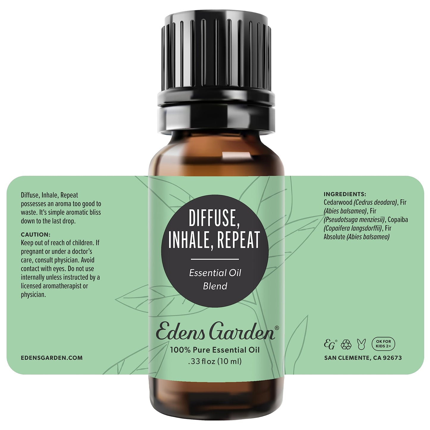 Edens Garden Diffuse Inhale Repeat Essential Oil Blend โ 100% Pure Therapeutic Grade, 10 ml