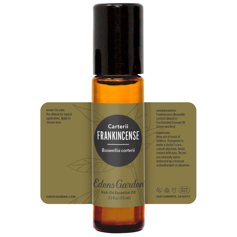 Edens Garden Frankincense Carterii Essential Oil Roll-On โ 10 ml, 100% Pure & Premium Grade