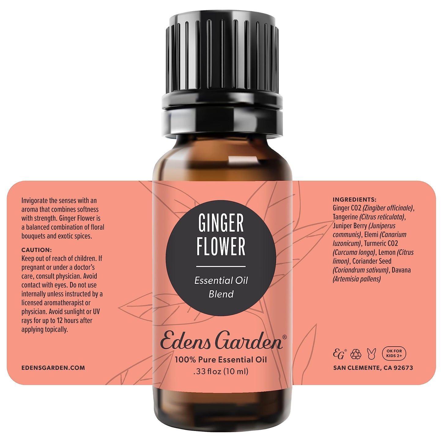 Edens Garden Ginger Flower Essential Oil Blend โ 100% Pure, Premium Grade, 10 ml