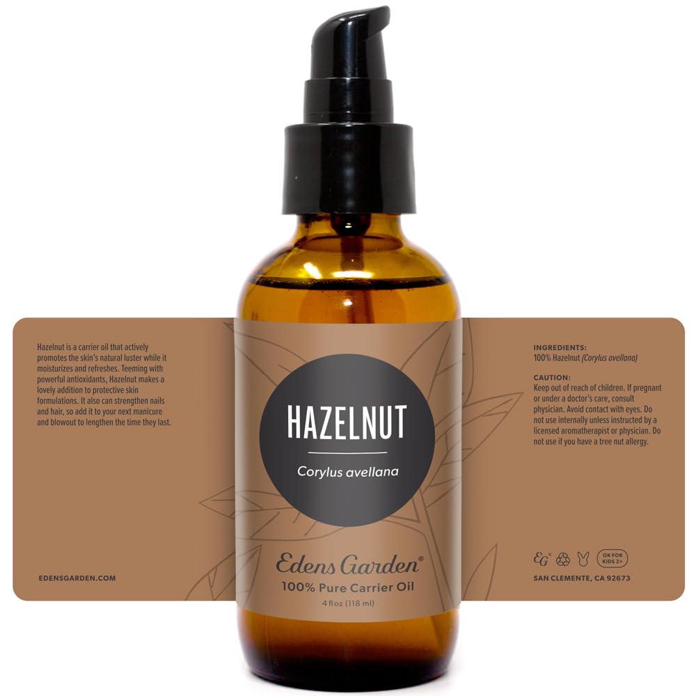 Edens Garden Hazelnut Carrier Oil โ 118 ml | 100% Pure, Cold-Pressed