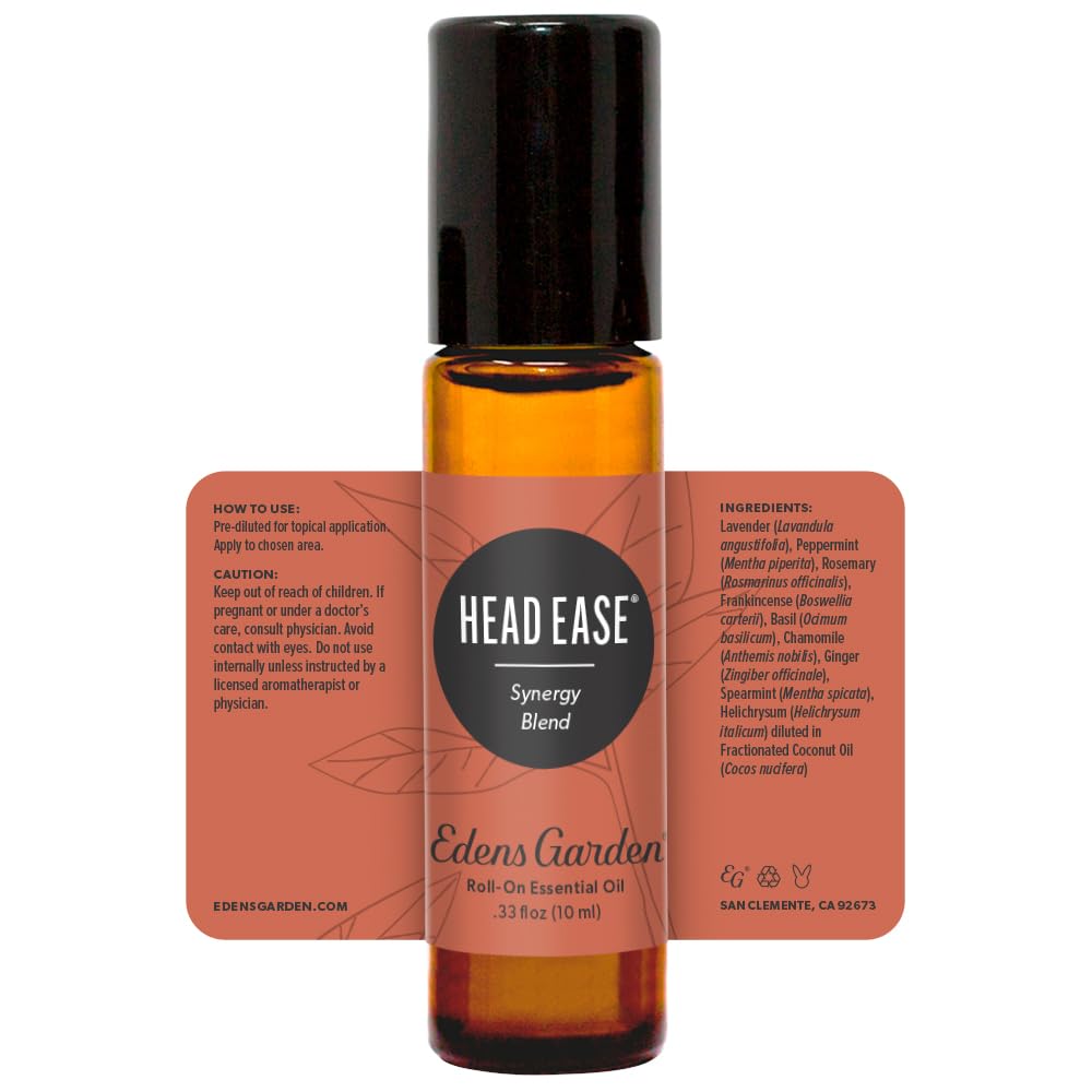 Head Ease Essential Oil Roll-On Blend โ Edens Garden | 100% Pure Premium Grade
