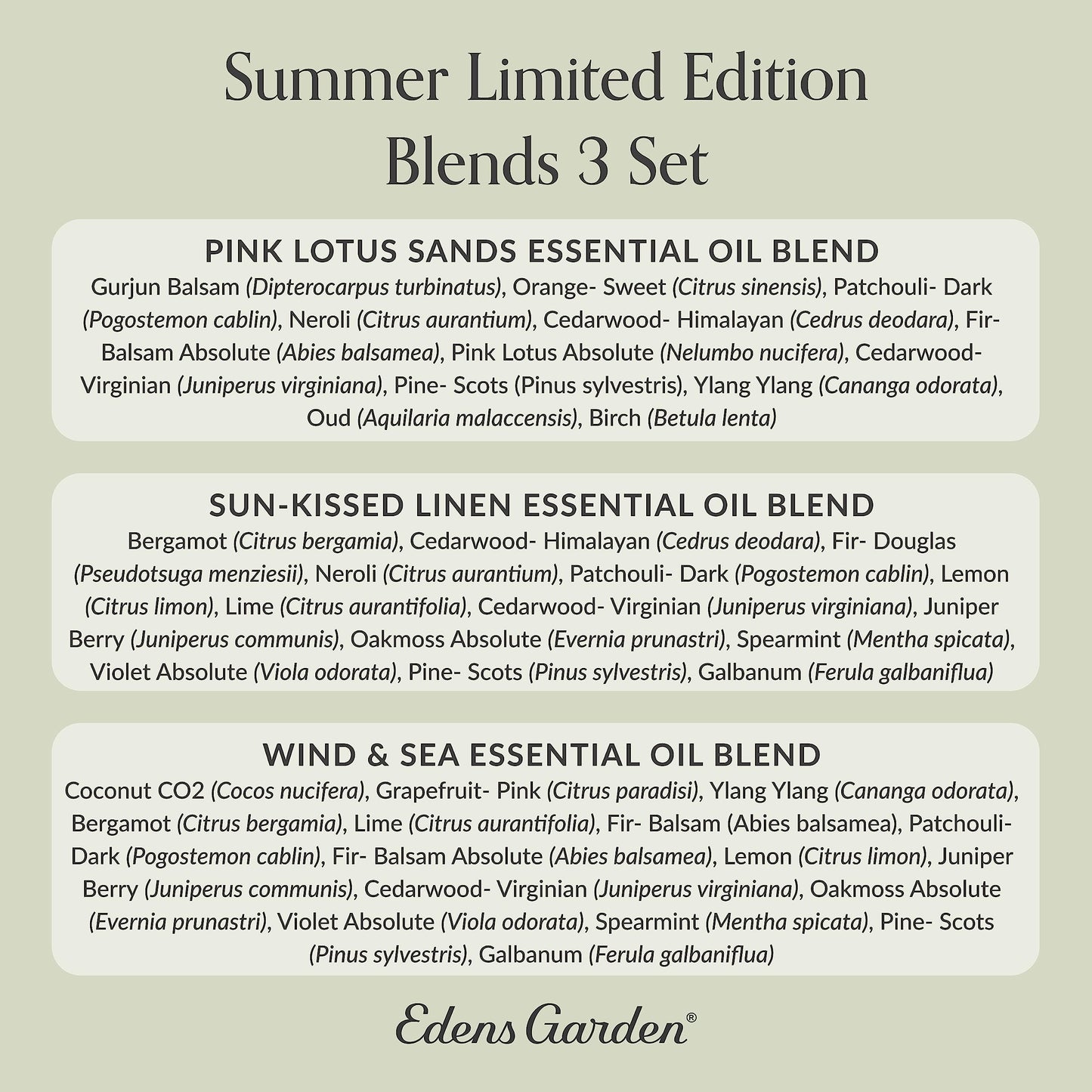 Edens Garden Summer Essential Oils 3 Pack โ 100% Pure Therapeutic Grade, 10 ml
