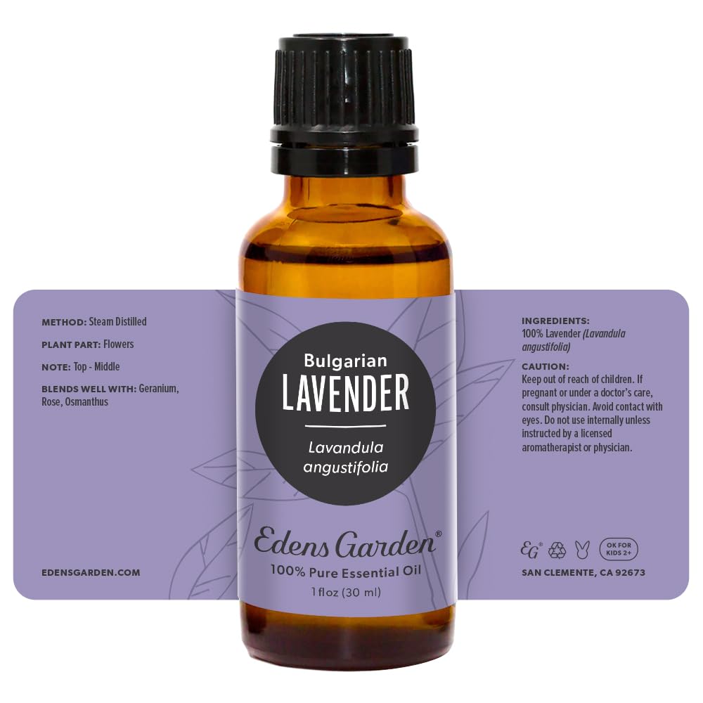 Edens Garden Lavender Bulgarian Essential Oil โ 100% Pure Premium Grade (30 ml) for Aromatherapy, Diffuser, Skin