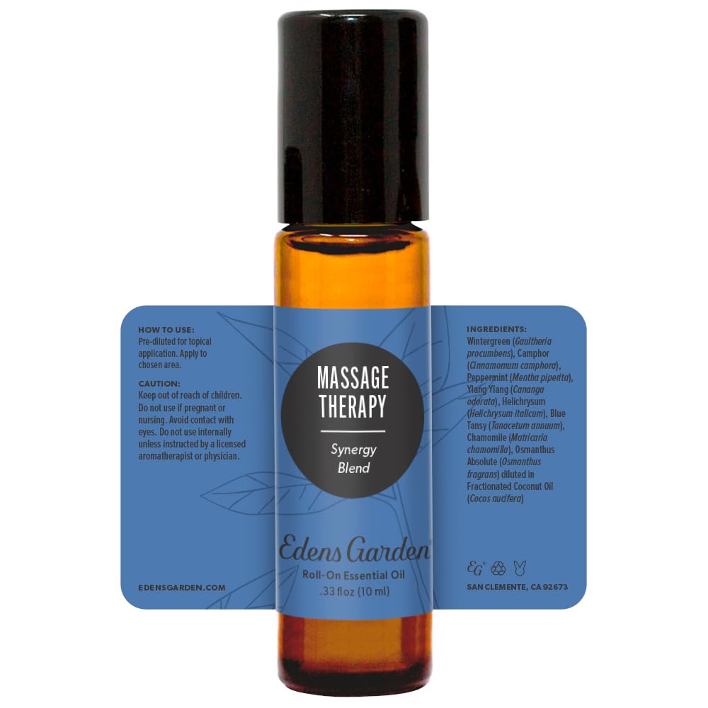 Edens Garden Massage Therapy Roll-On Oil โ 100% Pure, Premium Grade, Skin Safe (10 ml)