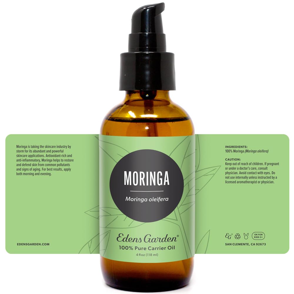 Edens Garden Moringa Carrier Oil โ 100% Pure, Hexane Free (118 ml)