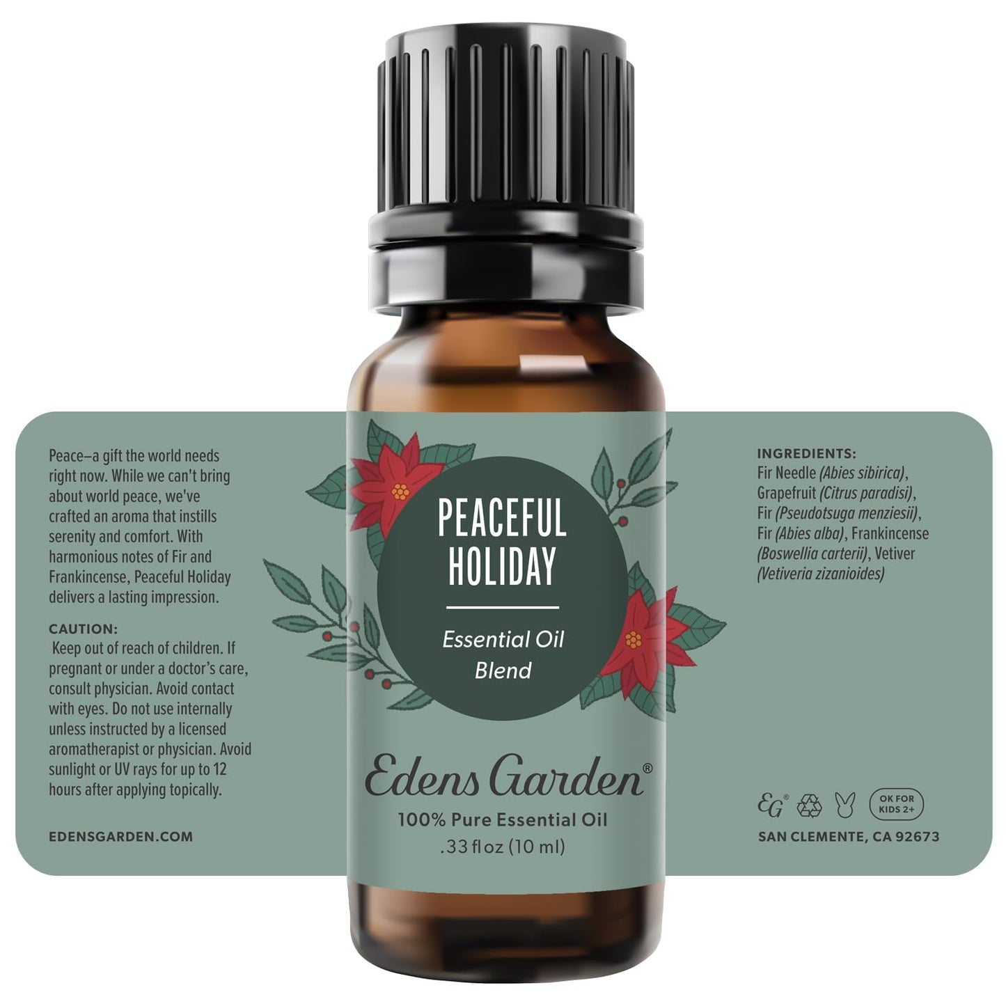 Edens Garden Peaceful Holiday Essential Oil Blend โ 100% Pure Premium Grade, 10 ml