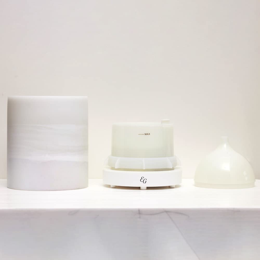 Edens Garden Pearl Essential Oil Diffuser β Ultrasonic Diffuser with Timer, Auto-Off, and Night Light (White, 130 ml)