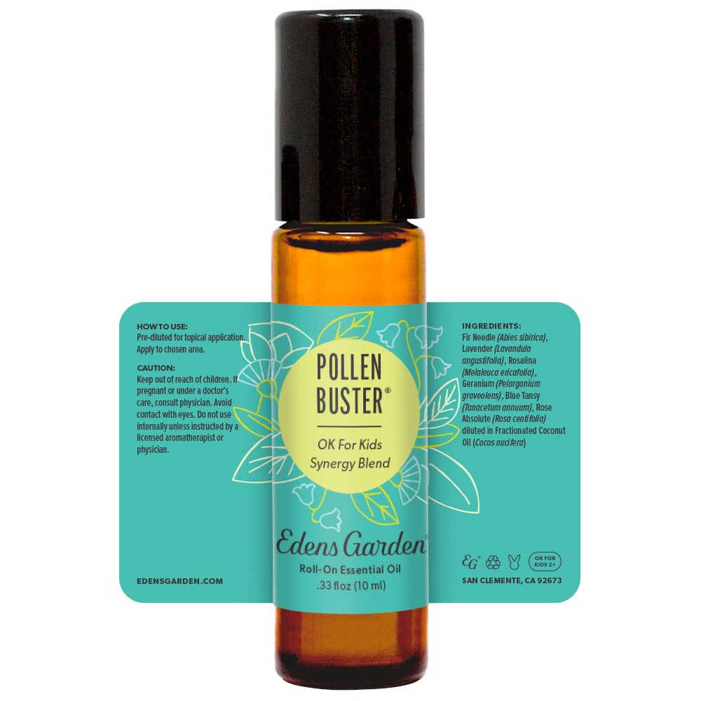 Edens Garden Pollen Buster Essential Oil Roll-On โ 10 ml, Pure & Kid Safe