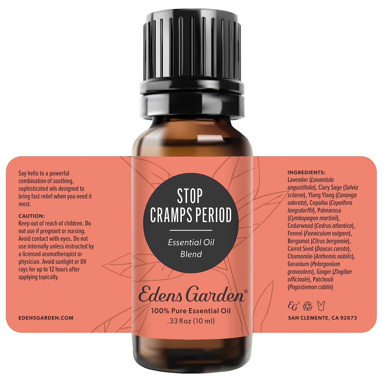 Edens Garden Stop Cramps Period Essential Oil Blend โ 100% Pure, Premium Grade, 10 ml