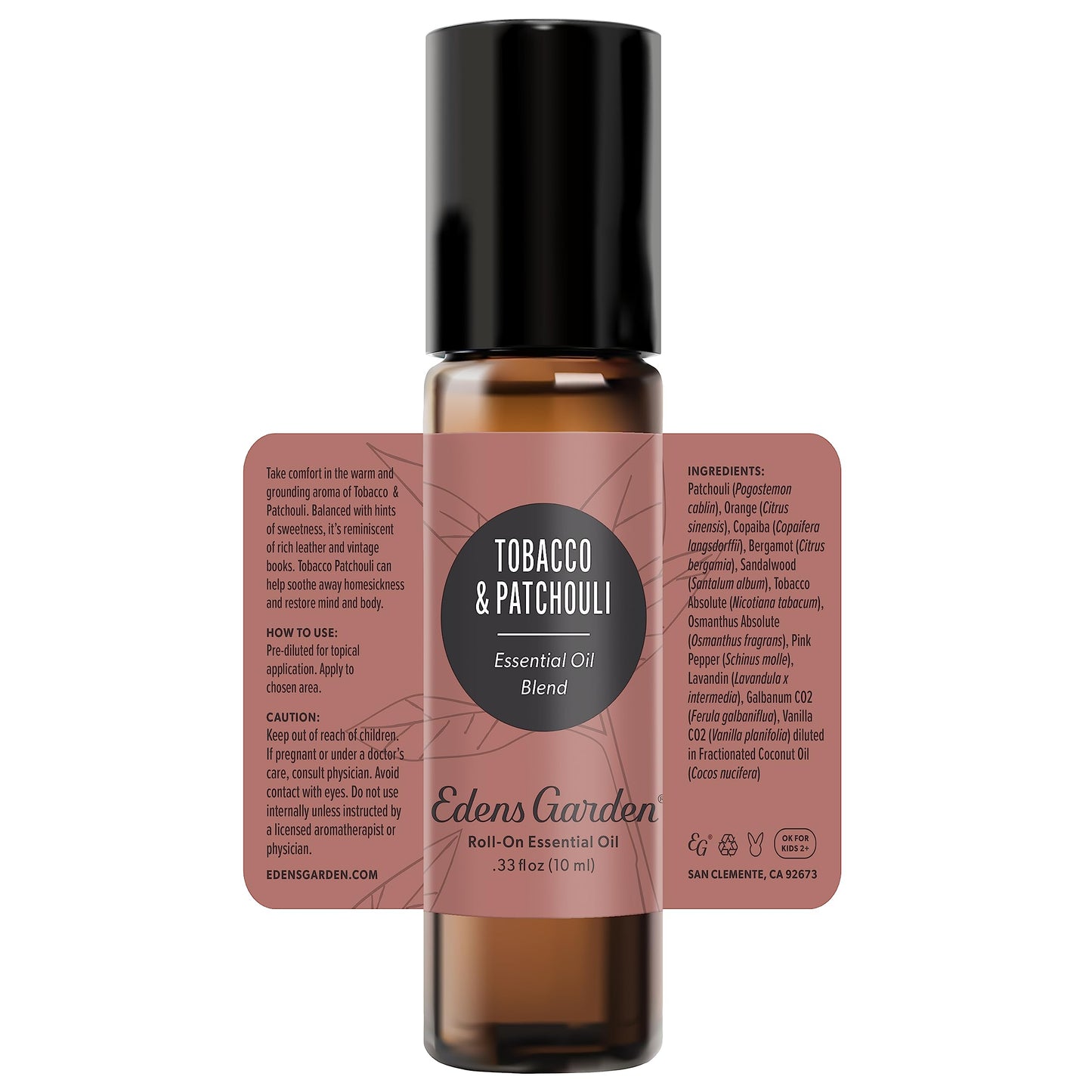 Edens Garden Tobacco Patchouli Essential Oil Roll-On โ 10 ml, 100% Pure, Premium Grade, Skin Safe