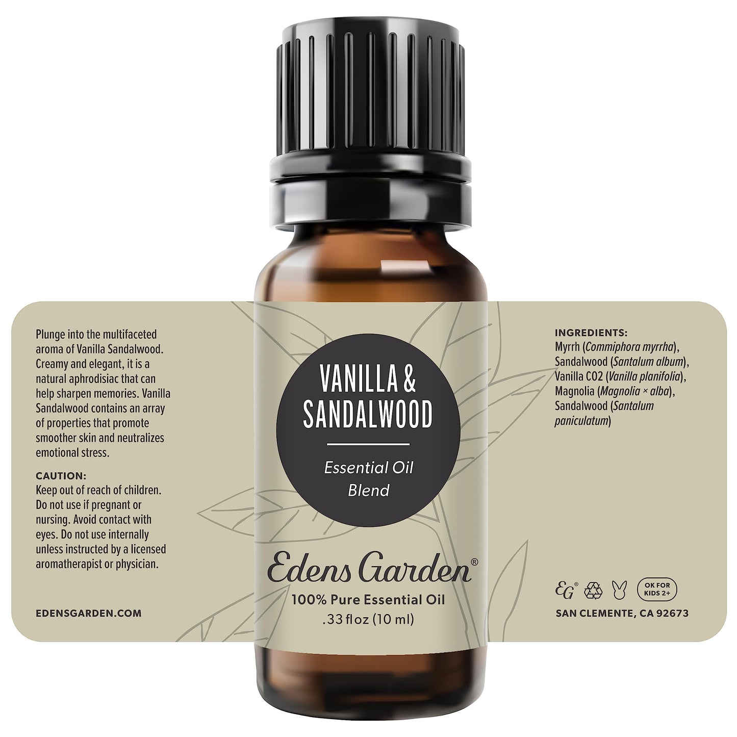 Edens Garden Vanilla Sandalwood Essential Oil Blend โ 10 ml | 100% Pure, Premium Grade