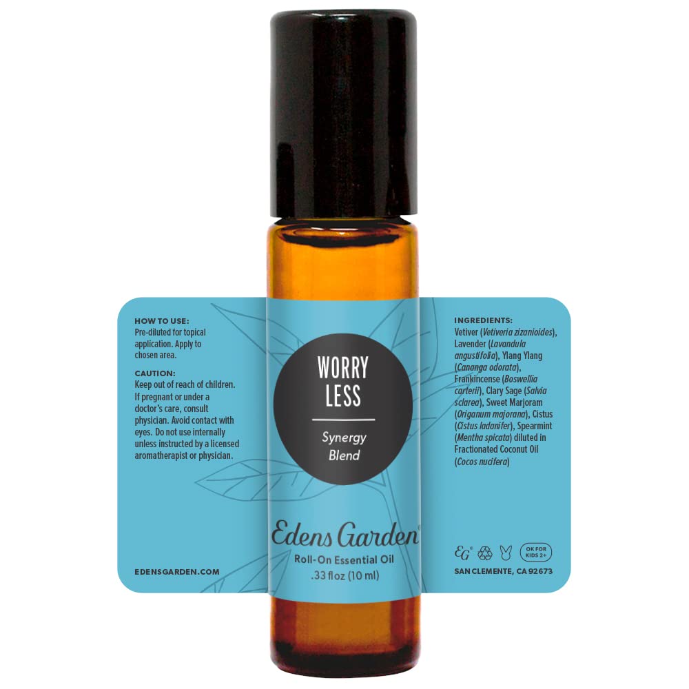 Edens Garden Worry Less Roll-On โ 100% Pure Essential Oils, 10 ml
