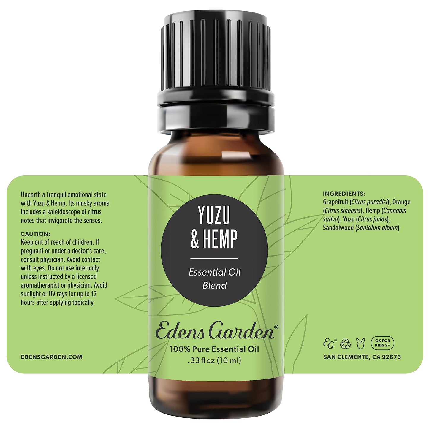 Edens Garden Yuzu & Hemp Essential Oil Blend โ 100% Pure, Premium Grade, 10 ml