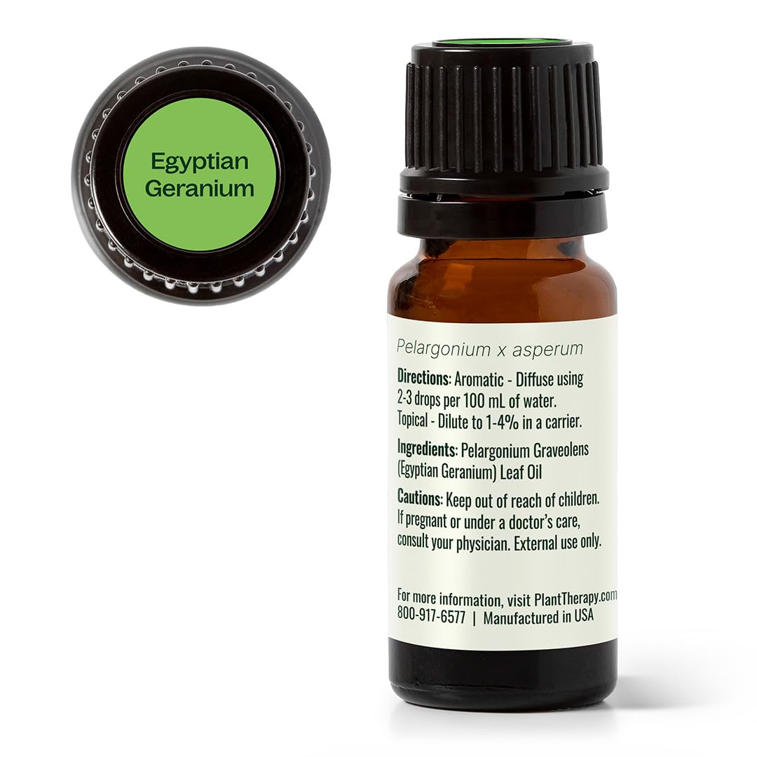 Plant Therapy Egyptian Geranium Essential Oil โ 100% Pure, Therapeutic Grade, 10 mL
