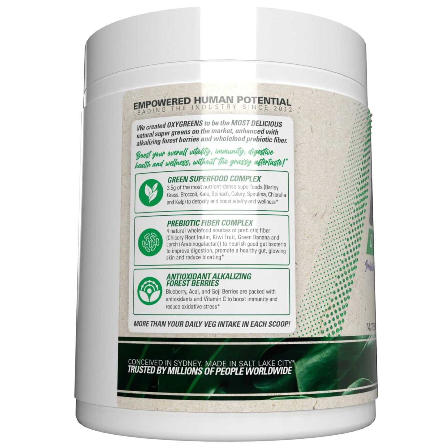 EHP Labs OxyGreens Forest Berries β Daily Greens Powder with Spirulina, Chlorella, Prebiotics & Enzymes | 30 Servings