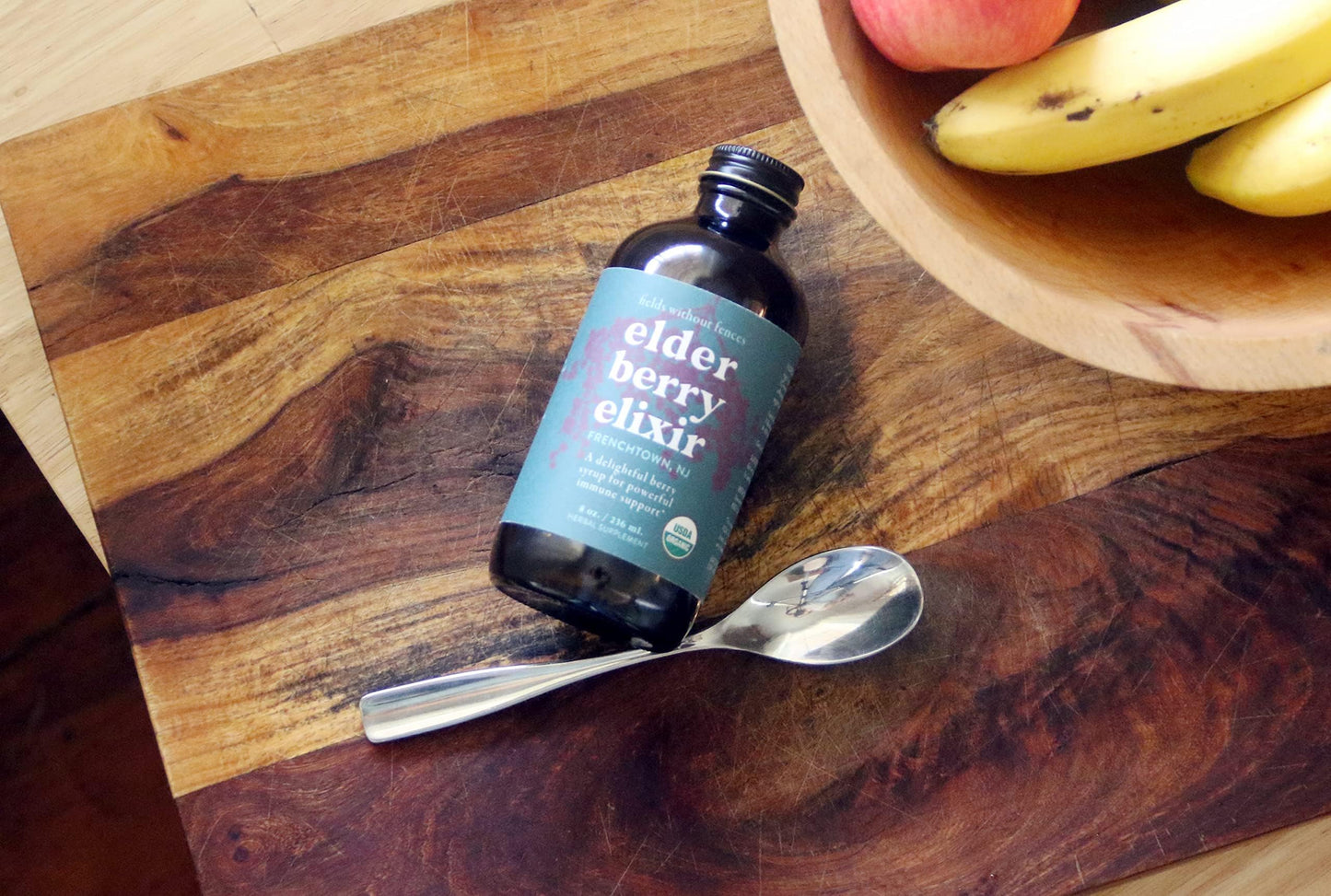 Fields Without Fences Elderberry Elixir β Immune Support for Adults & Kids | Organic, Farm-Fresh Elderberry Syrup | Made in the USA (4 oz)