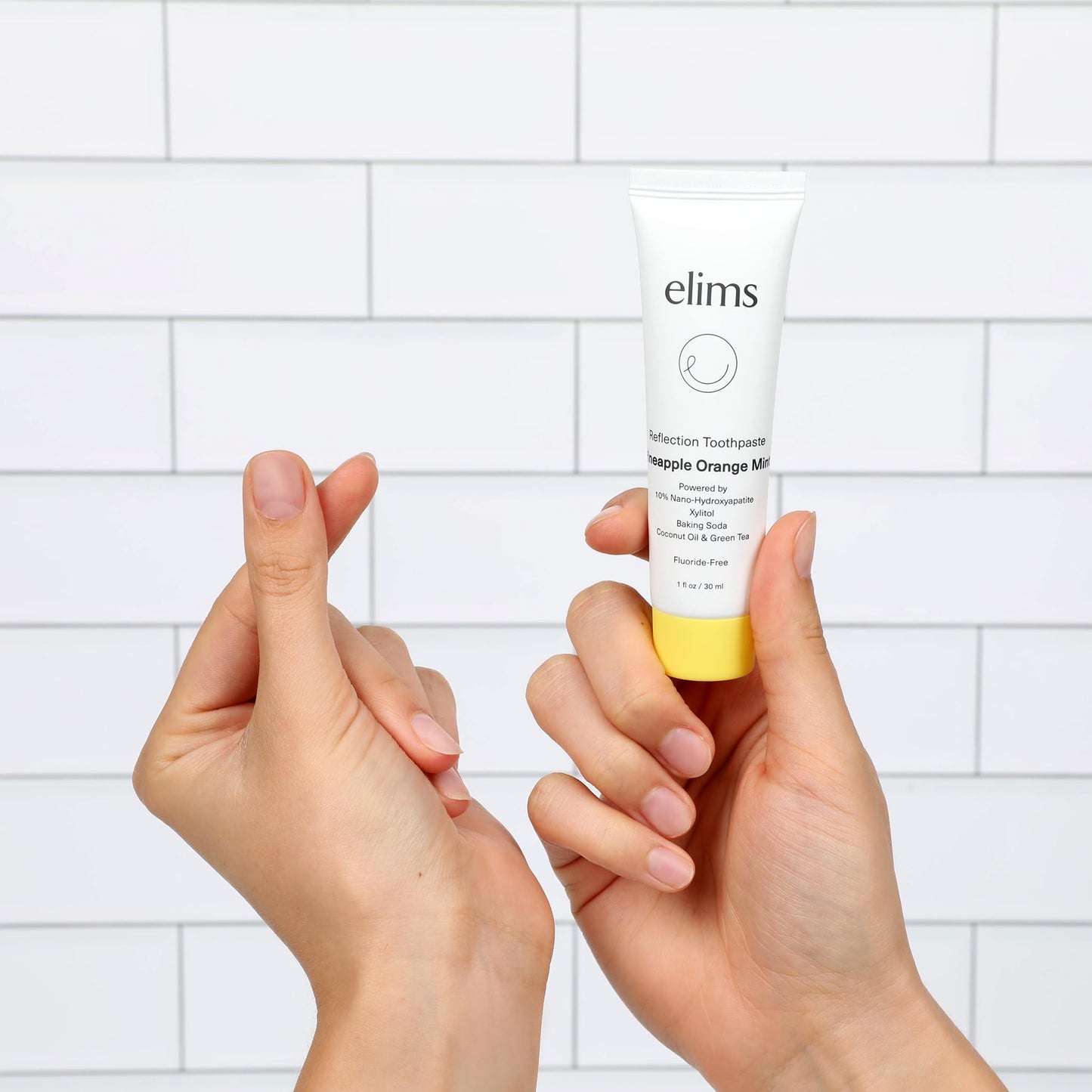ELIMS Travel Size Nano Hydroxyapatite Toothpaste Fluoride Free 1oz โ Whitening for Sensitive Teeth