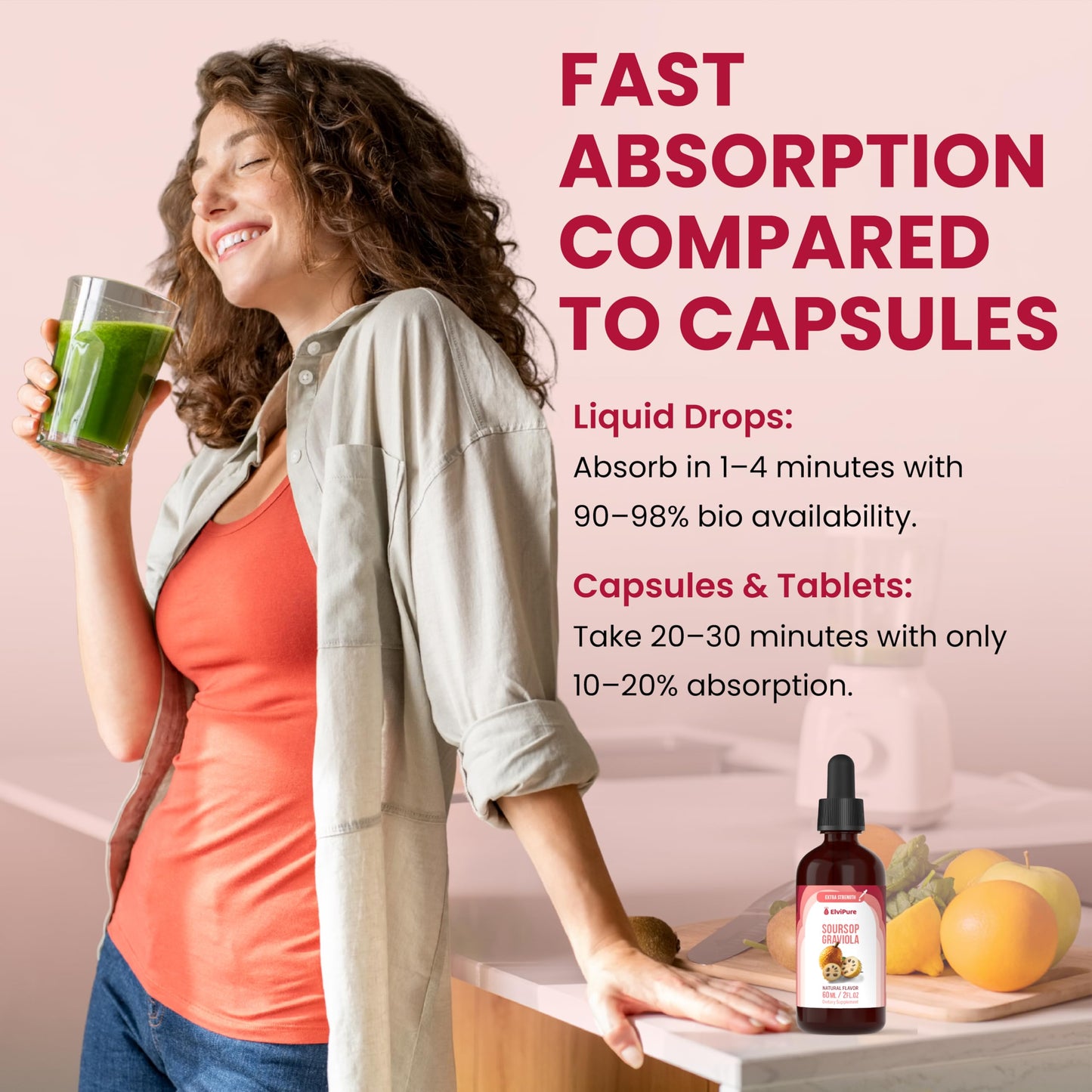 ElviPure Soursop Bitters Drops โ Organic Graviola Extract, Immune Support