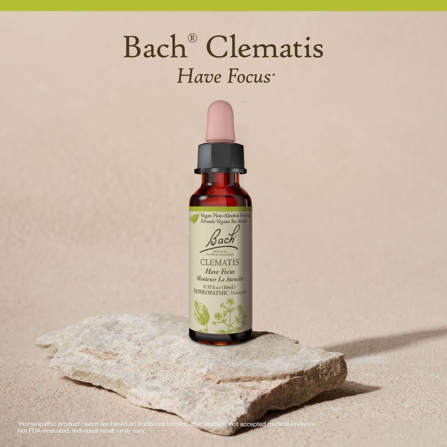 Bach Original Flower Remedies โ Clematis (Non-Alcohol) For Focus | 10mL Dropper