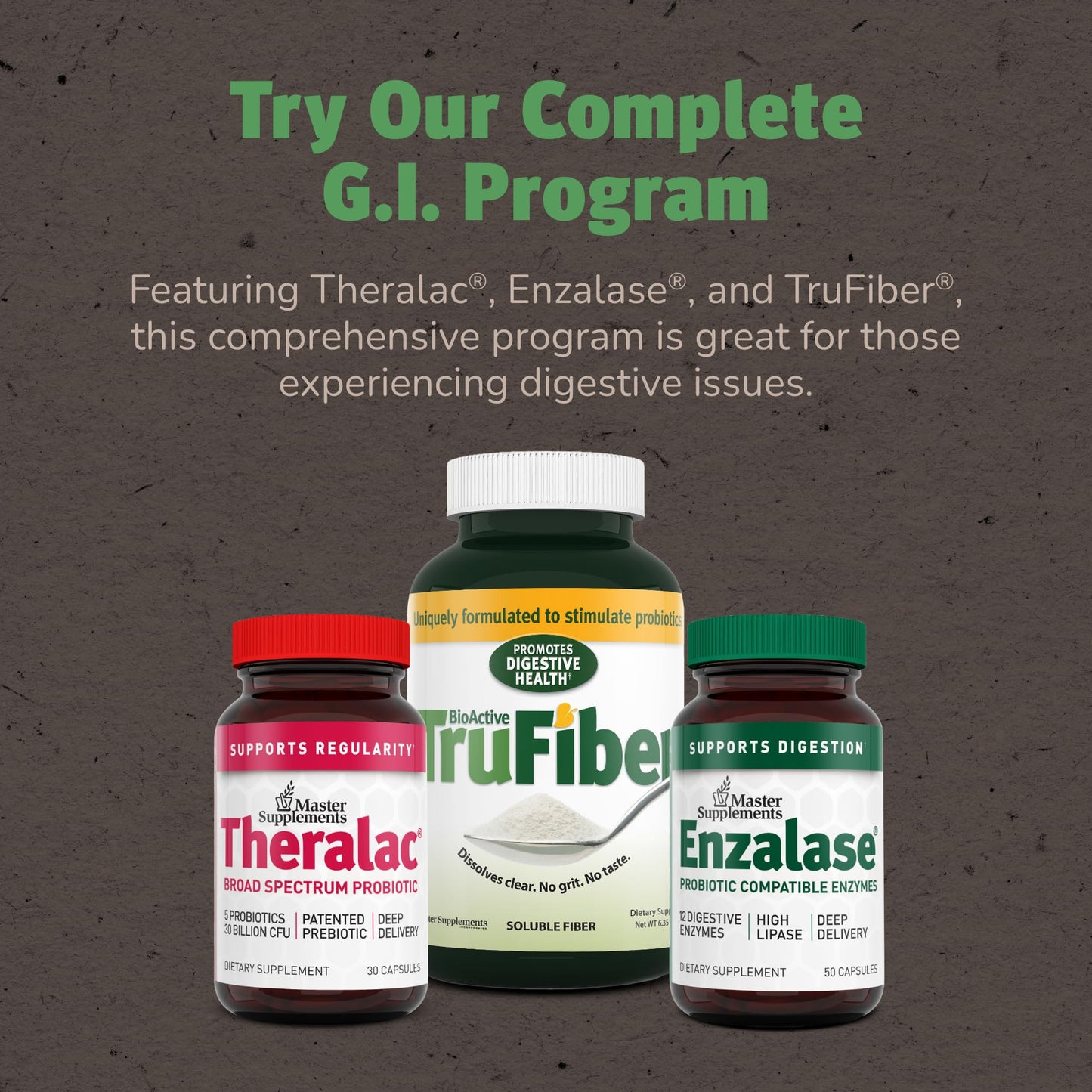Master Supplements Enzalase - 50 Capsules | Probiotic-Compatible Digestive Enzymes | Gas & Bloating Relief | Gluten Free