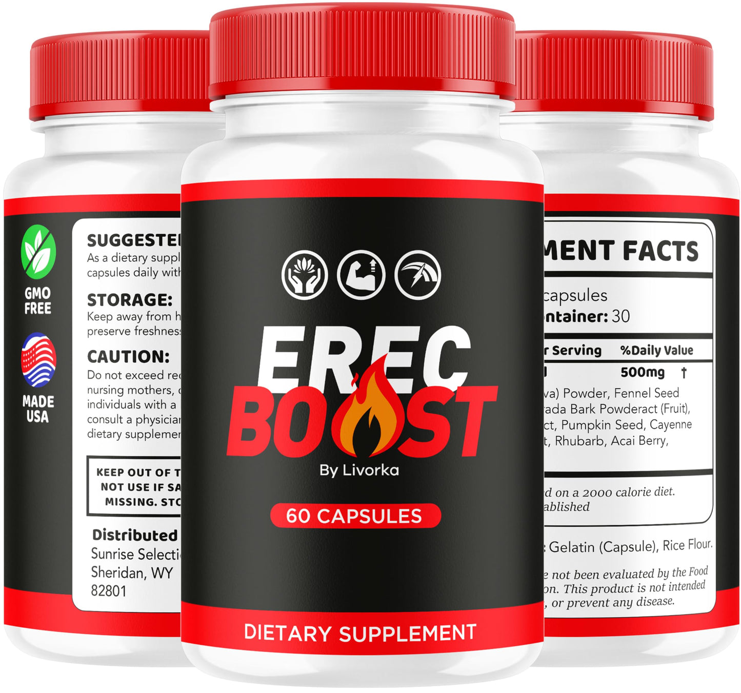 (5 Pack) ErecBoost Capsules โ 5 Months Supply, 300 Capsules