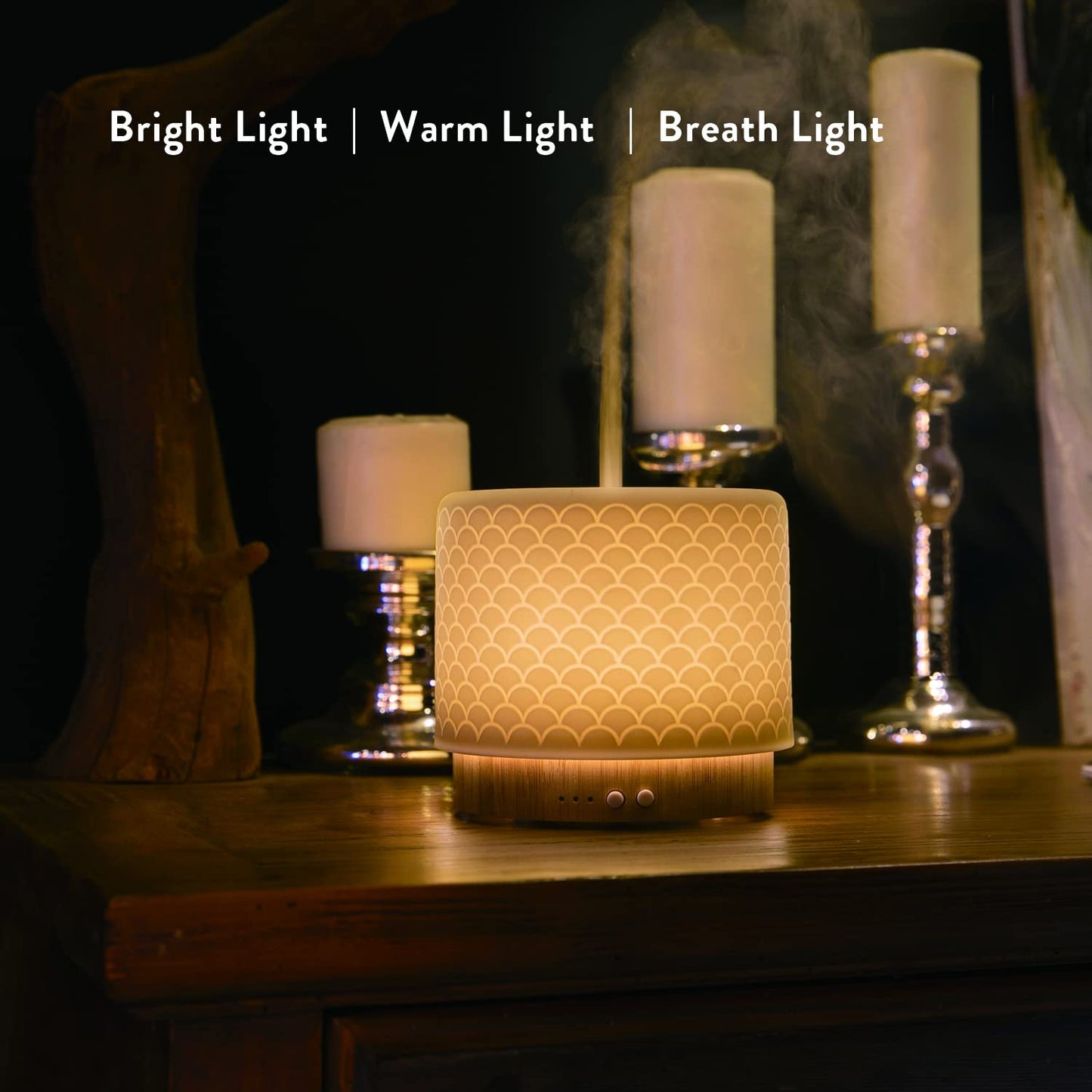 Essential Oil Diffuser 280ml โ Large Room Aromatherapy, Sleep Mode, 4 Timers, 3 Light Modes