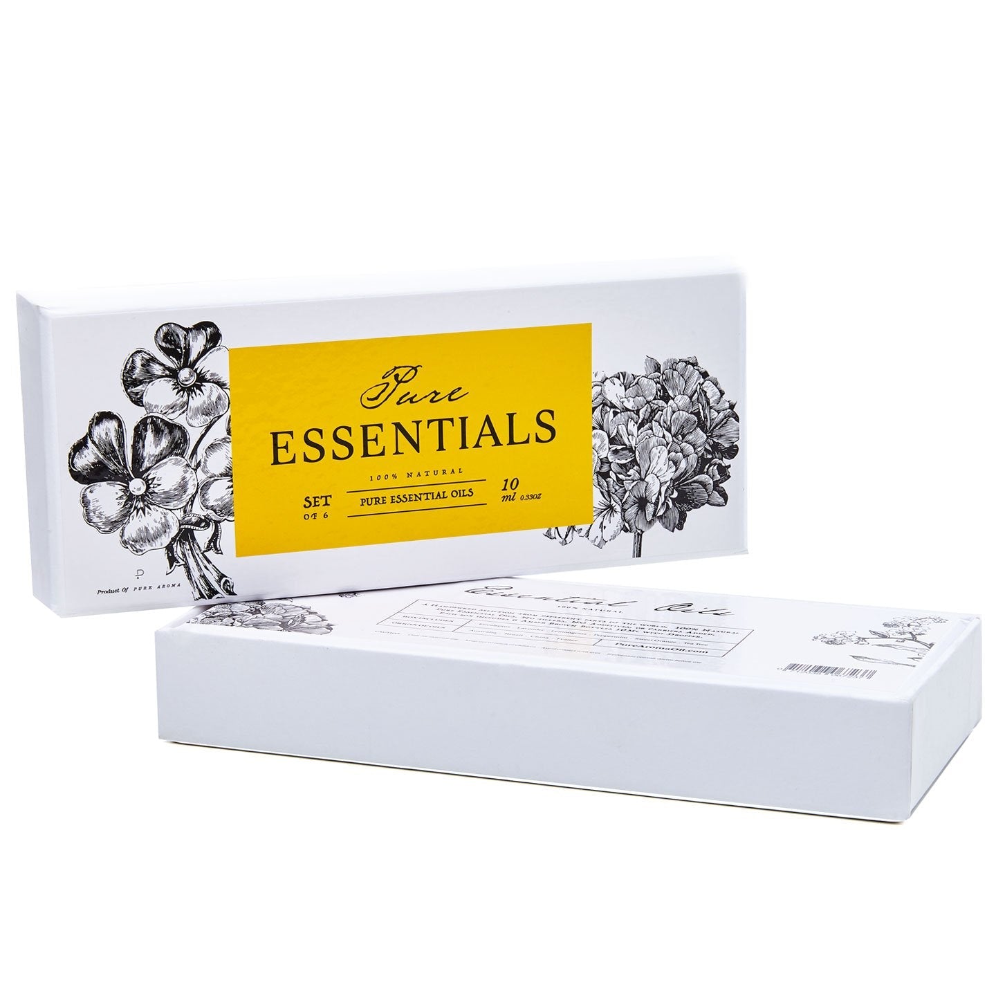Essential Oils Set Pure Essentials - 6 Aromatherapy Oils Gift Set (10ml)