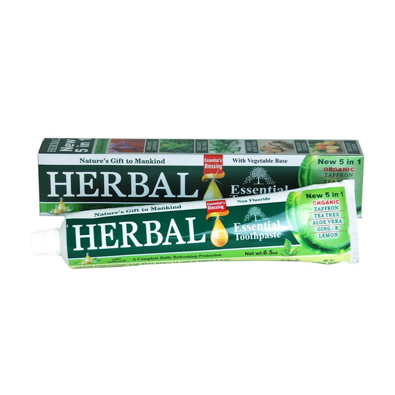 Essential Palace Herbal Toothpaste โ 5-in-1 Non-Fluoride (Vegetable Base) 2 Pack