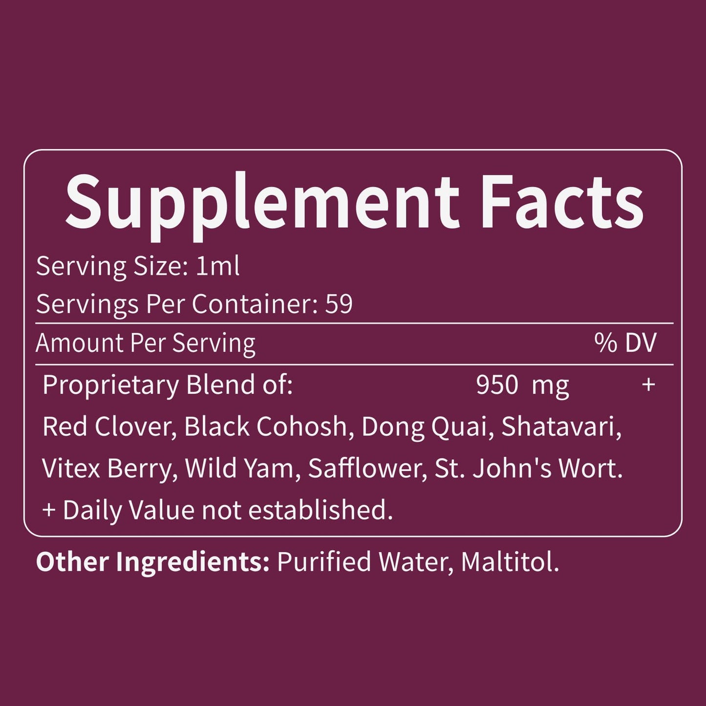 Eubrition Red Clover Drops โ Women's Health Balance & 8-in-1 Menopause Support (Alcohol-Free, 2oz)