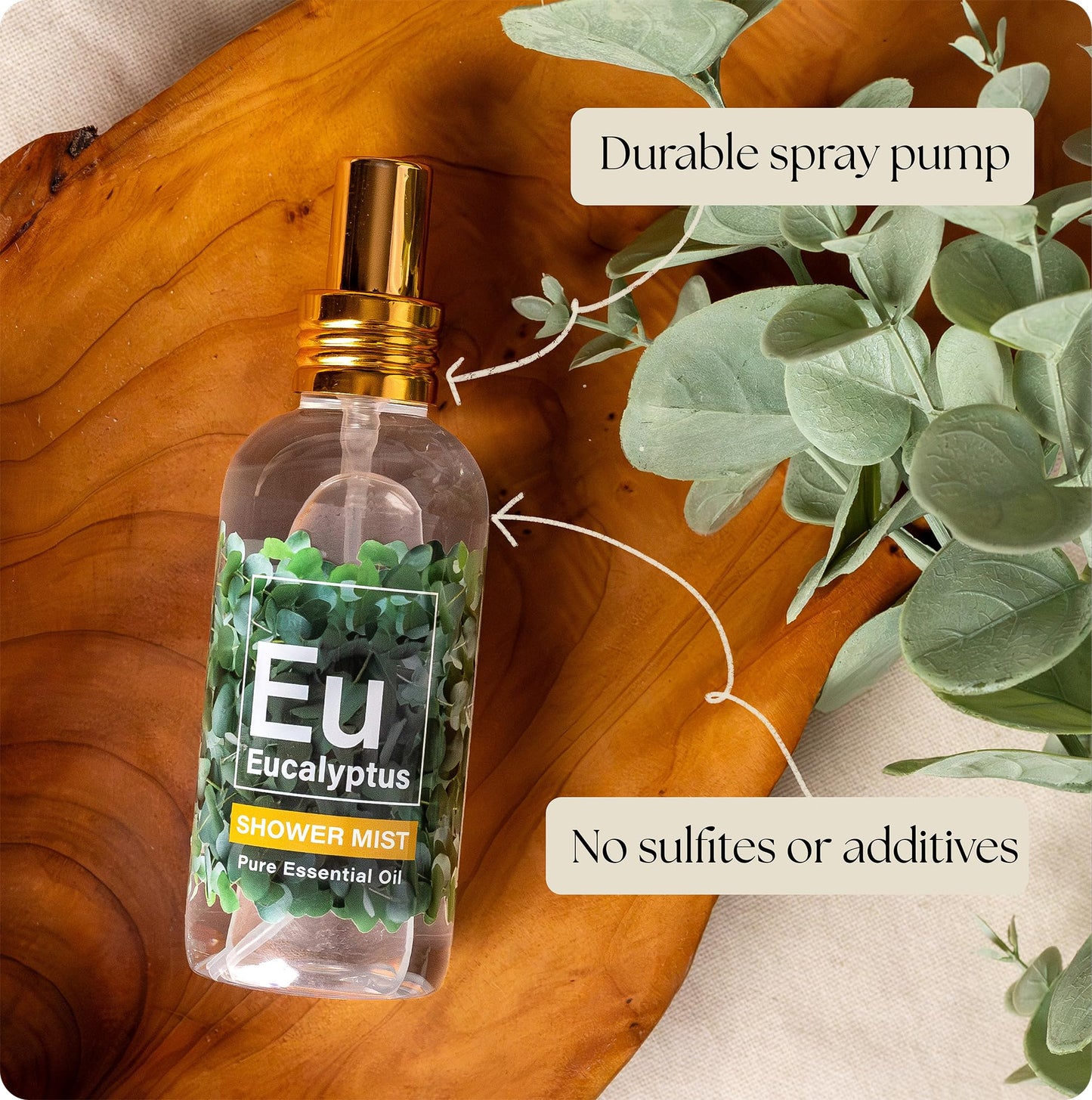 Eucalyptus Shower Spray 2 oz โ Spa-Grade Aromatherapy, Made in USA