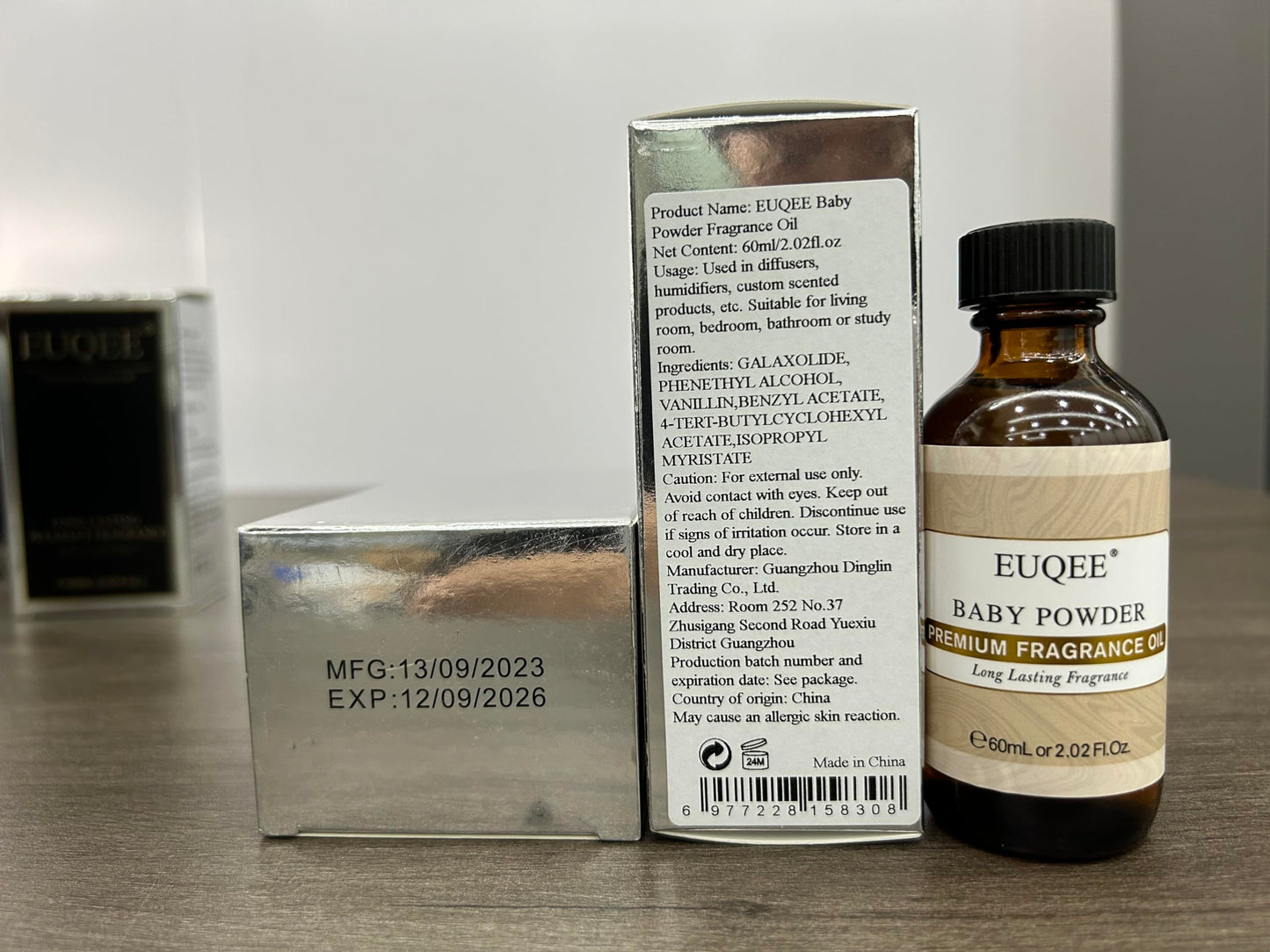 EUQEE Baby Powder Fragrance Oil 60ml with Glass Dropper โ Premium Fragrance for Aromatherapy, Candles & DIY Bath Bombs (2.02 Fl oz)