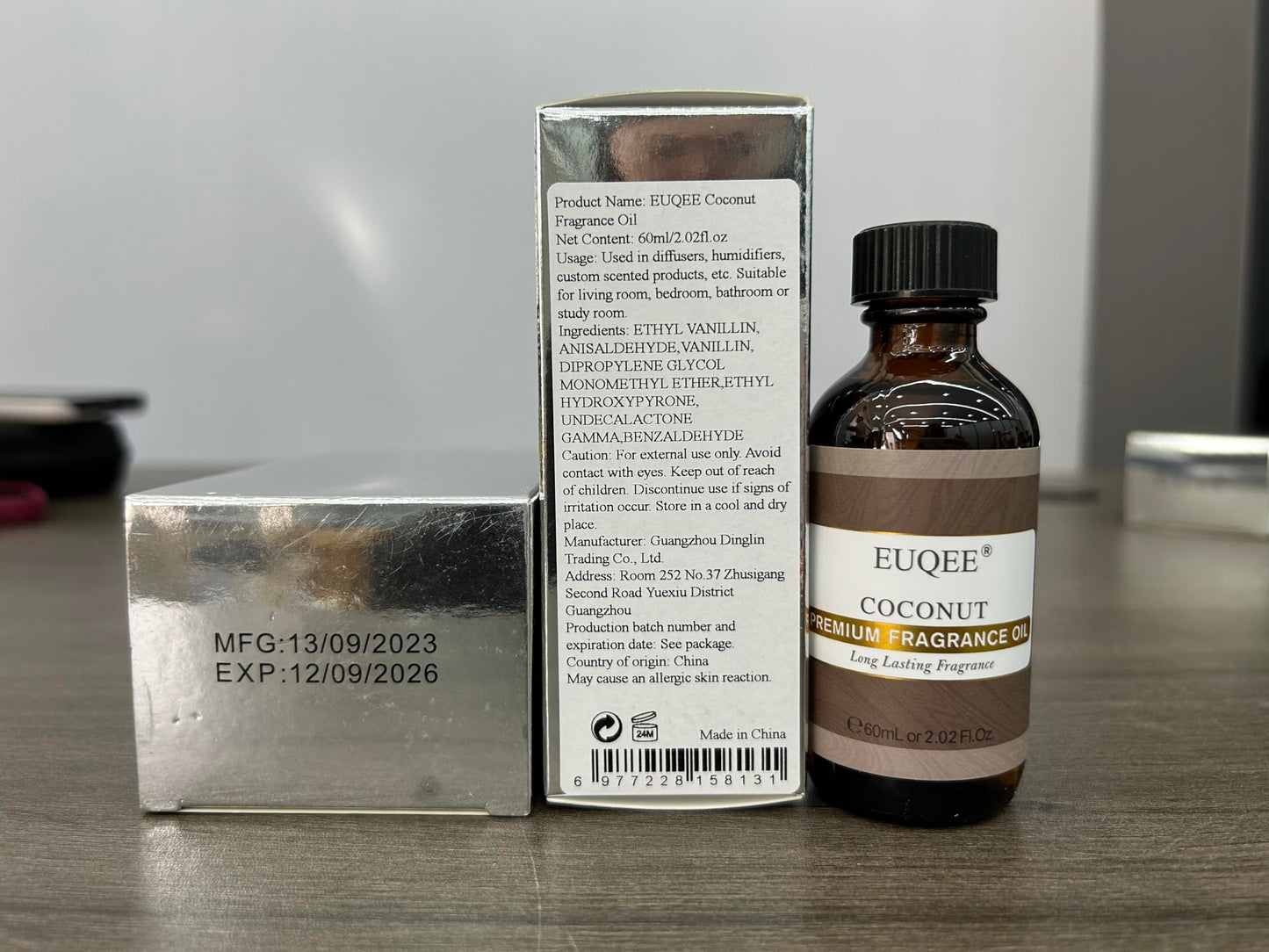 EUQEE Coconut Fragrance Oil โ Premium Scented Oil for Aromatherapy & Candles
