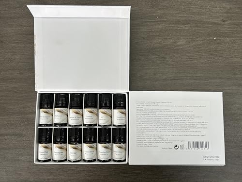 EUQEE 12pcs Fragrance Oils Gift Set โ Premium Essential Oils for Diffuser & DIY