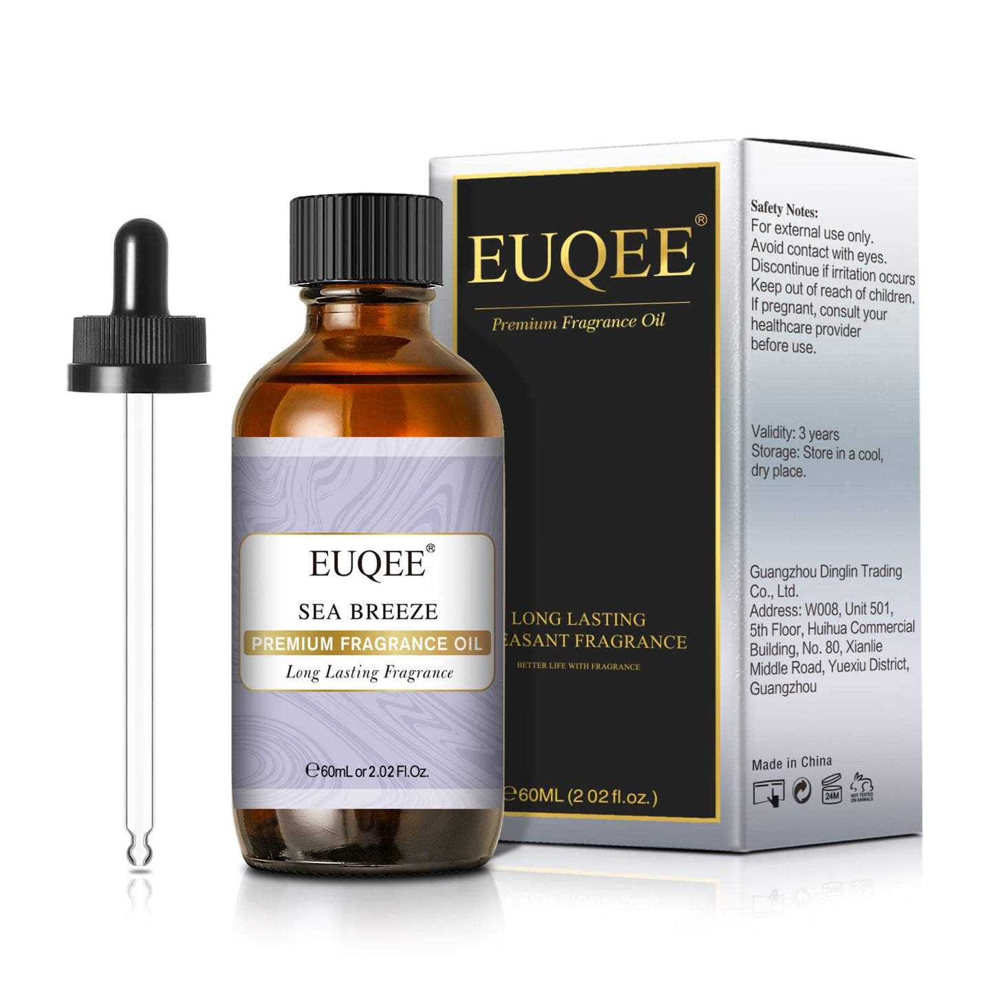 EUQEE Sea Breeze Fragrance Oil โ Premium Essential Oil for Diffuser, DIY Soap & Candle Making (60 ml)