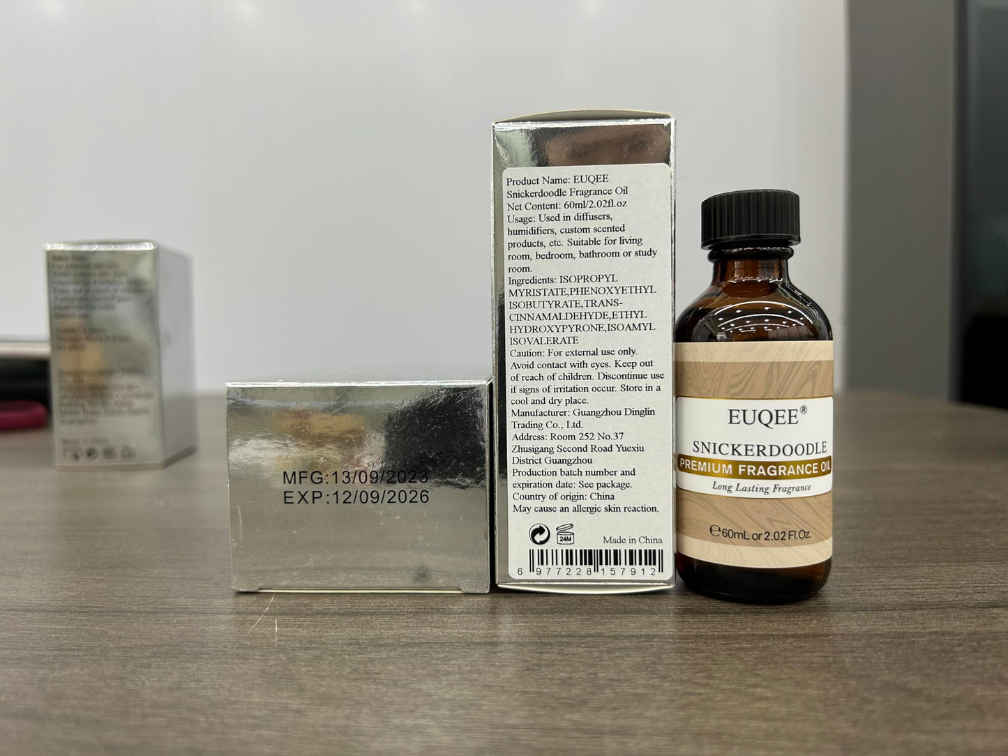 EUQEE Snickerdoodle Fragrance Oil โ Premium Grade, 60 ml with Glass Dropper for Soap Making, Diffusers & Aromatherapy