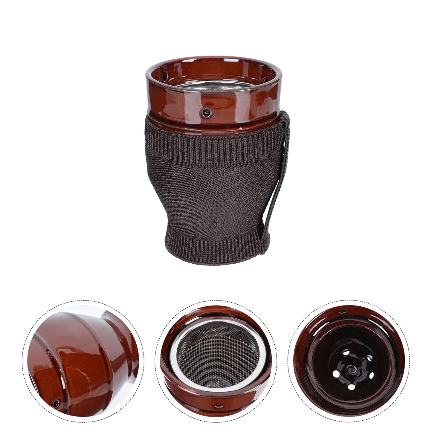 EXCEART Ceramic Moxibustion Pot โ Moxa Burner Cup for Traditional Therapy