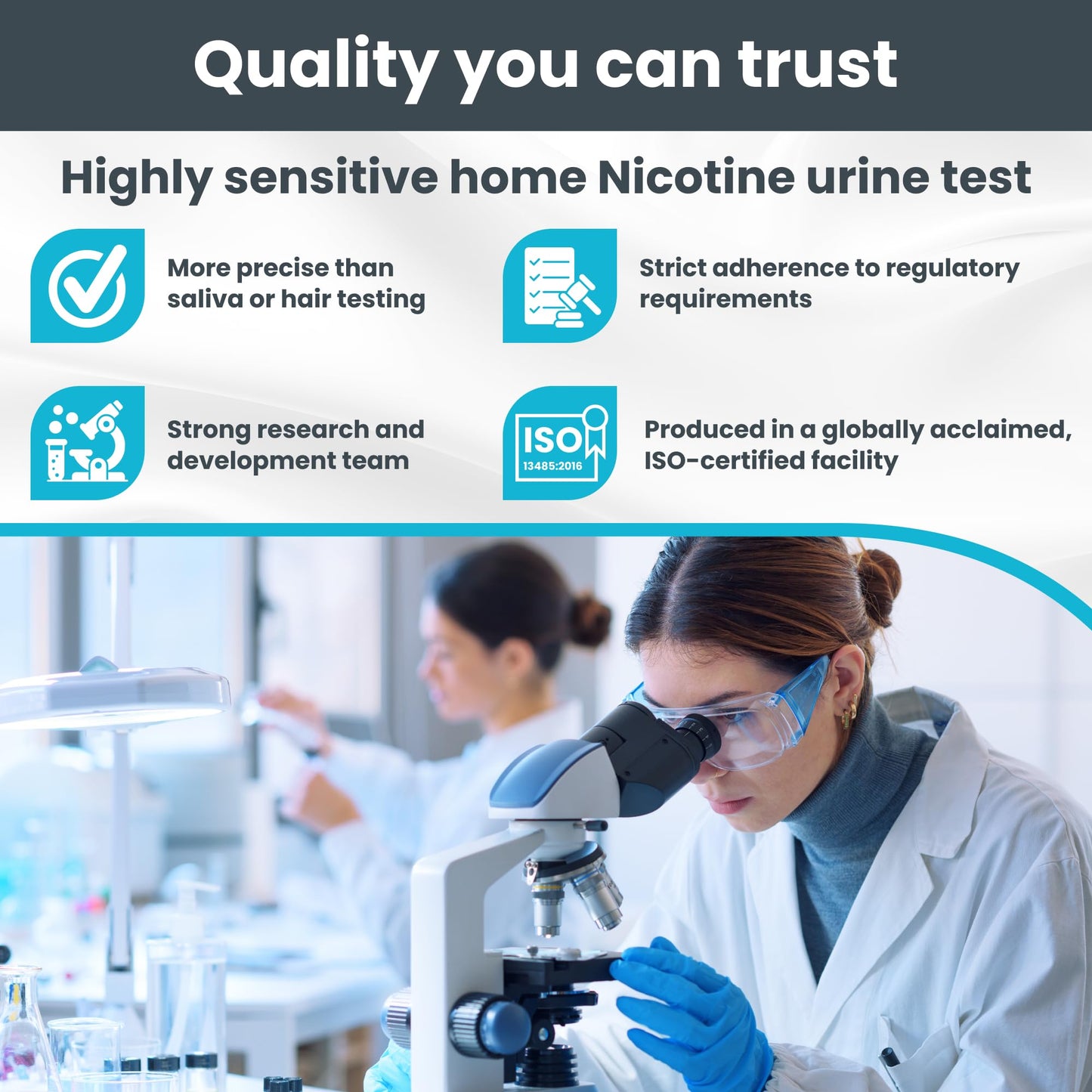 Exploro Nicotine Testing Kit at Home โ Cotinine Urine Test Strips, 200 ng/mL, Pack of 10