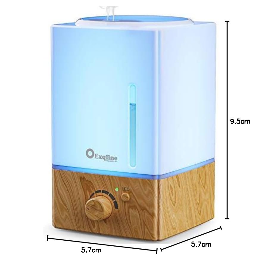 Exqline 1500ml Large Aroma Diffuser โ Large Room Humidifier (Wood Grain)